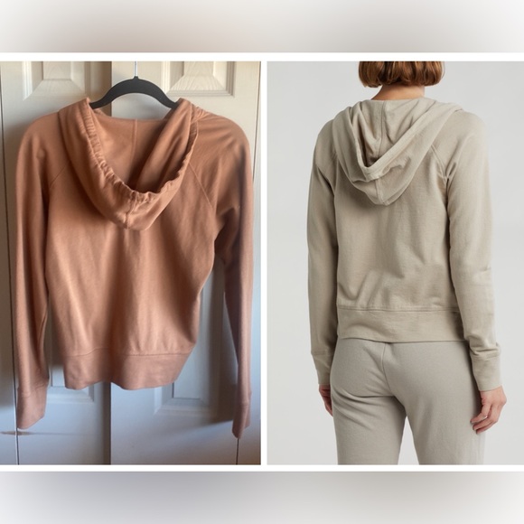 James Perse NWT French Terry Long Sleeve Zippered  100% Cotton Hoodie size 2 - Picture 5 of 16
